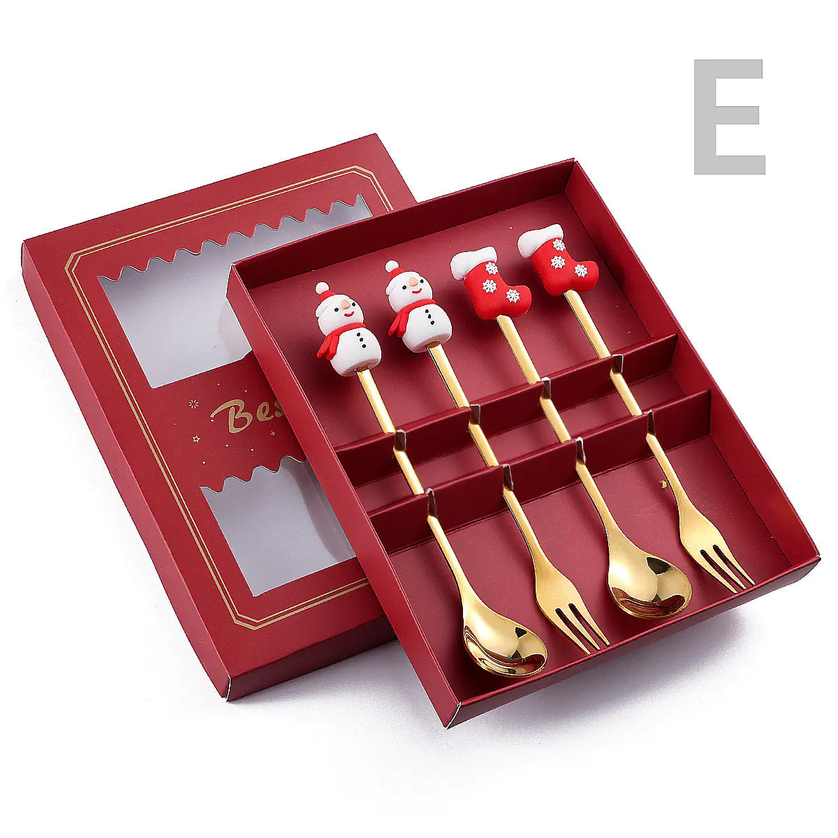 Cartoon Christmas Spoon Cutlery Set for Desserts