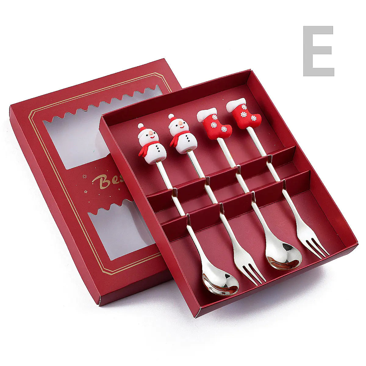 Cartoon Christmas Spoon Cutlery Set for Desserts