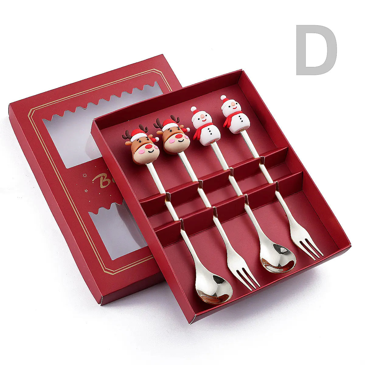 Cartoon Christmas Spoon Cutlery Set for Desserts