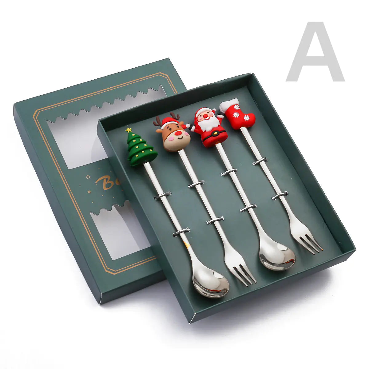 Cartoon Christmas Spoon Cutlery Set for Desserts