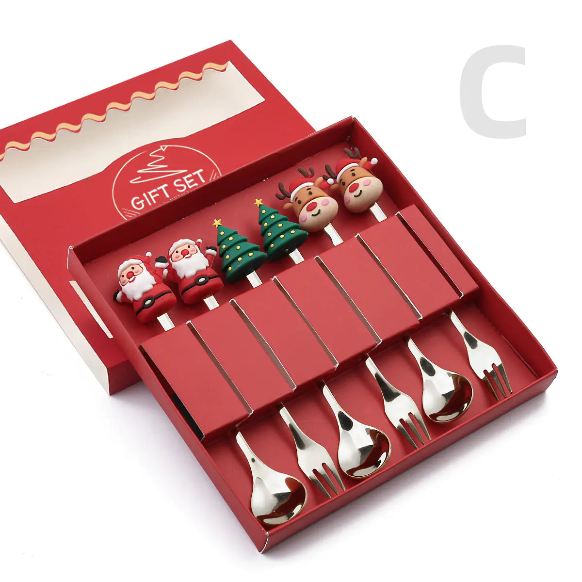 Cartoon Christmas Spoon Cutlery Set for Desserts