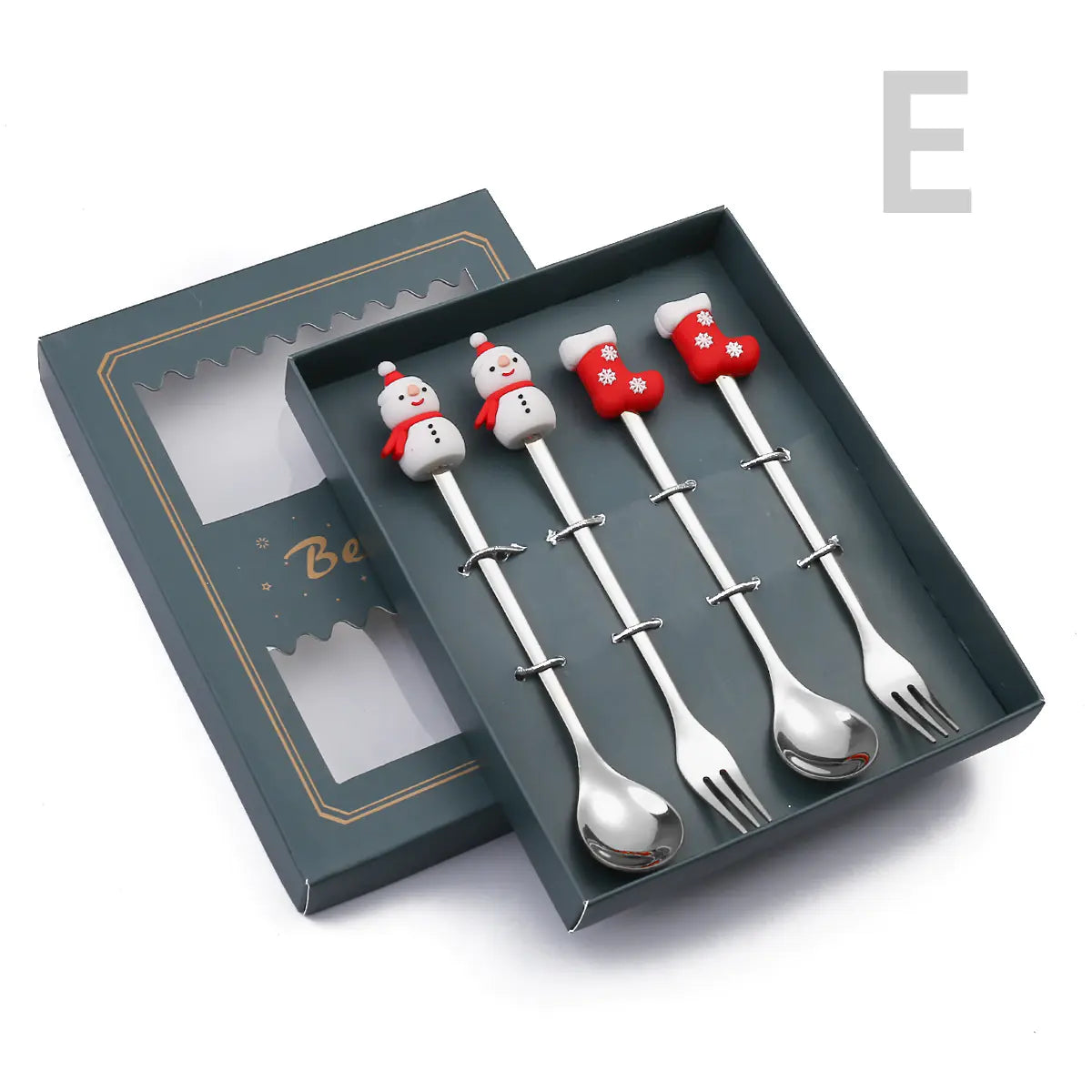 Cartoon Christmas Spoon Cutlery Set for Desserts