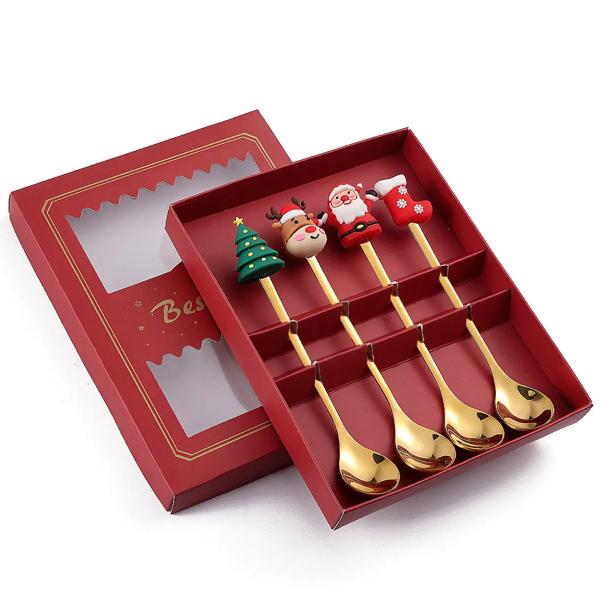 Cartoon Christmas Spoon Cutlery Set for Desserts