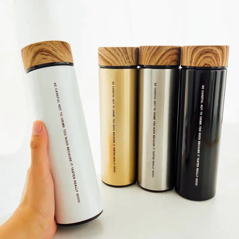 Wood Grain Insulated 304 Stainless Steel Travel Mug