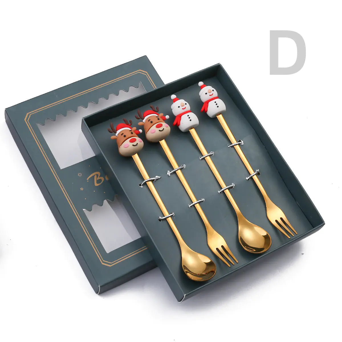 Cartoon Christmas Spoon Cutlery Set for Desserts