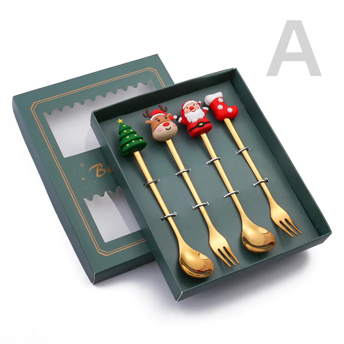 Cartoon Christmas Spoon Cutlery Set for Desserts