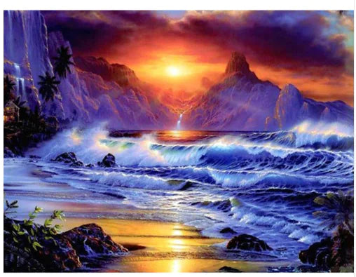 5D DIY Diamond Painting "Beautiful Seascape" Decor