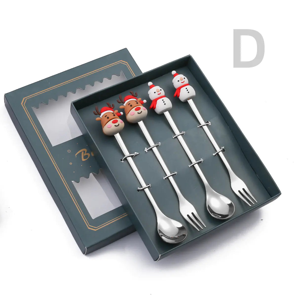 Cartoon Christmas Spoon Cutlery Set for Desserts