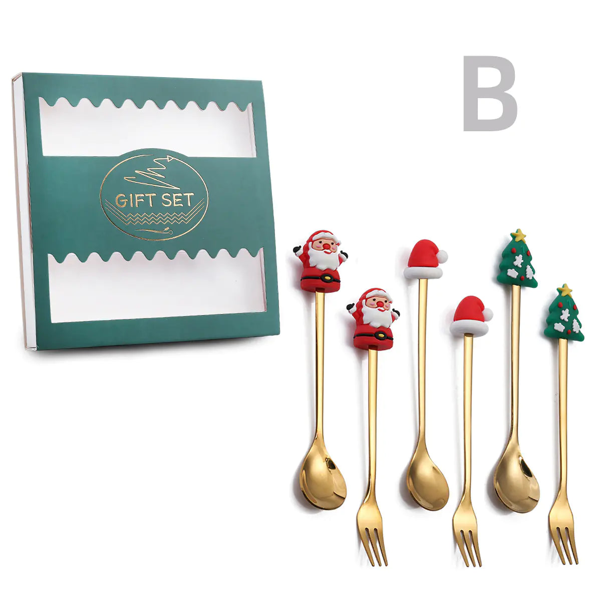 Cartoon Christmas Spoon Cutlery Set for Desserts