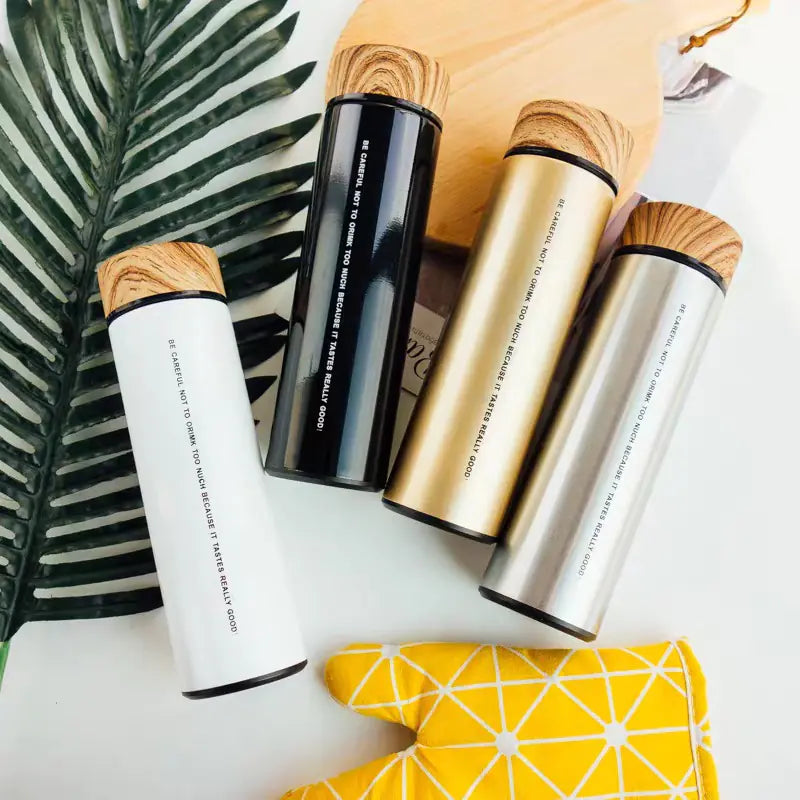 Wood Grain Insulated 304 Stainless Steel Travel Mug