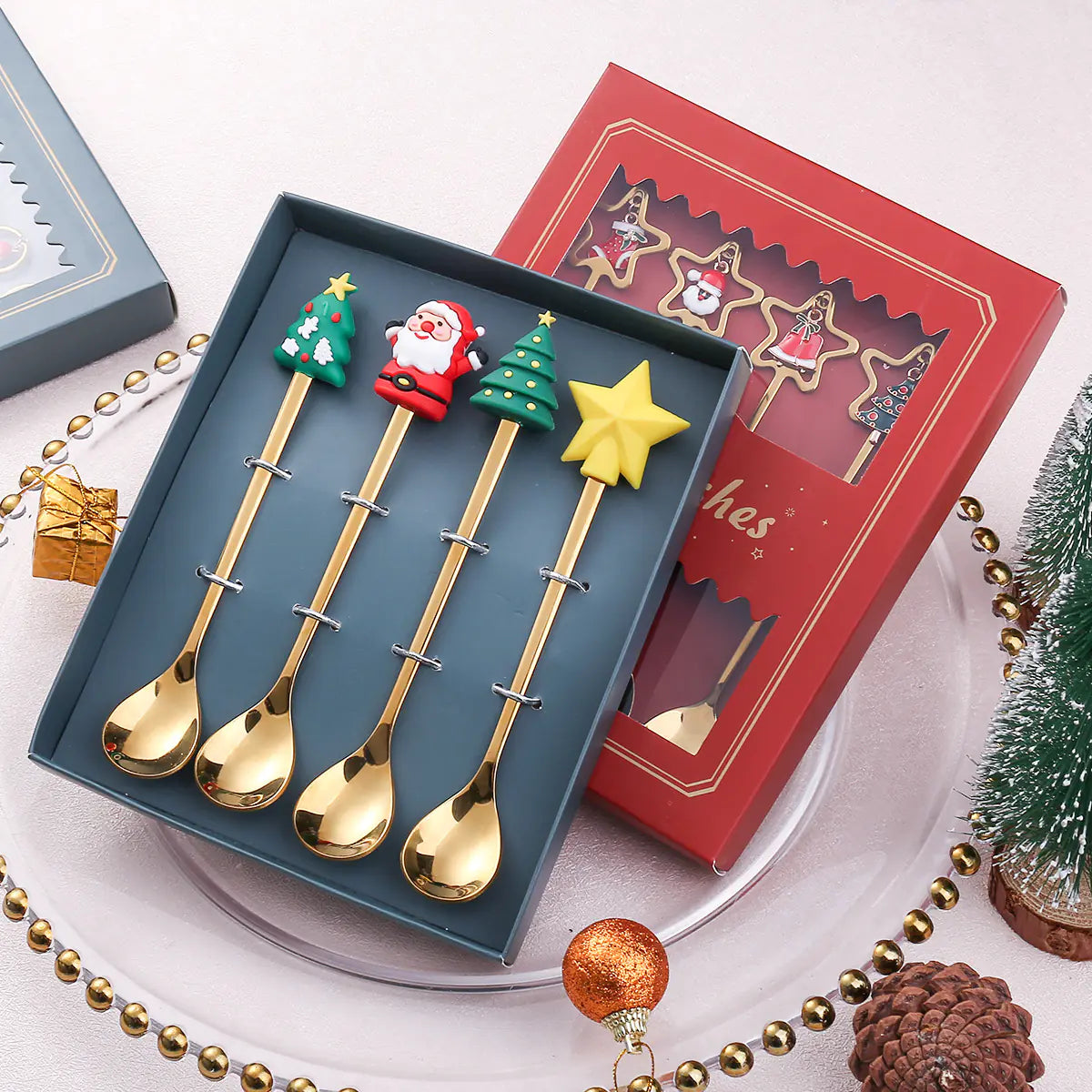 Cartoon Christmas Spoon Cutlery Set for Desserts