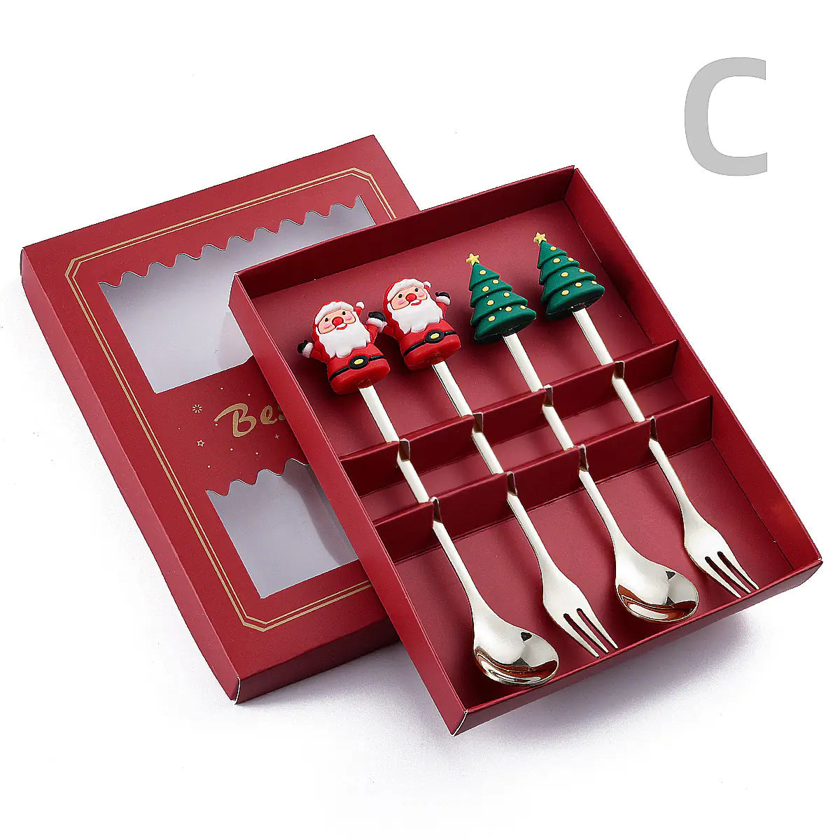 Cartoon Christmas Spoon Cutlery Set for Desserts