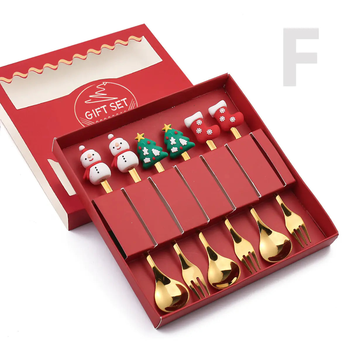 Cartoon Christmas Spoon Cutlery Set for Desserts